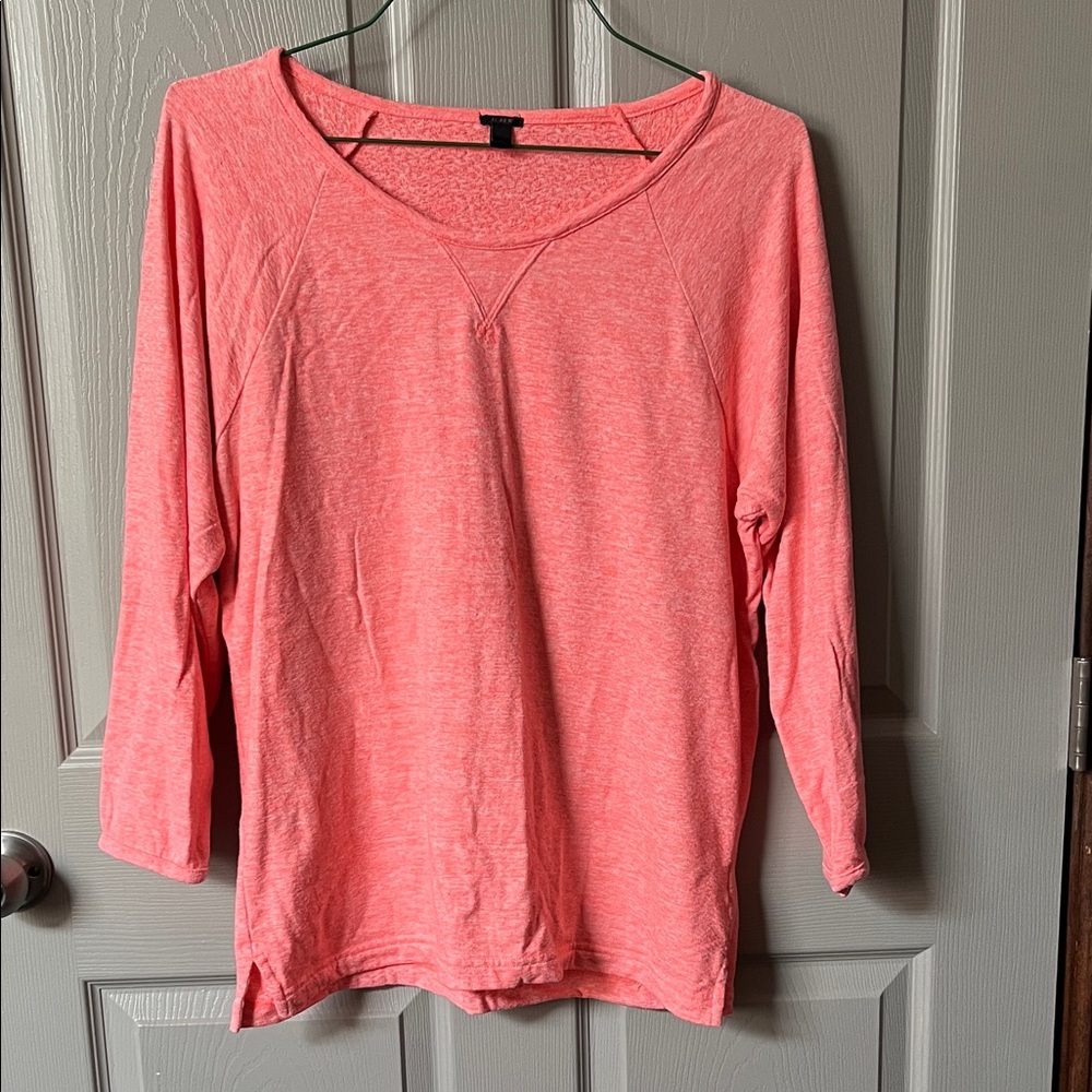 7/$20 J. Crew Vibrant Coral Long Sleeve Tee 7/$20